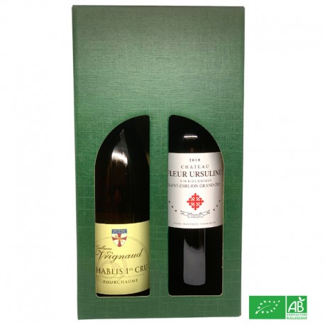 Coffret cadeau 2 bouteilles grands vins pour NOEL